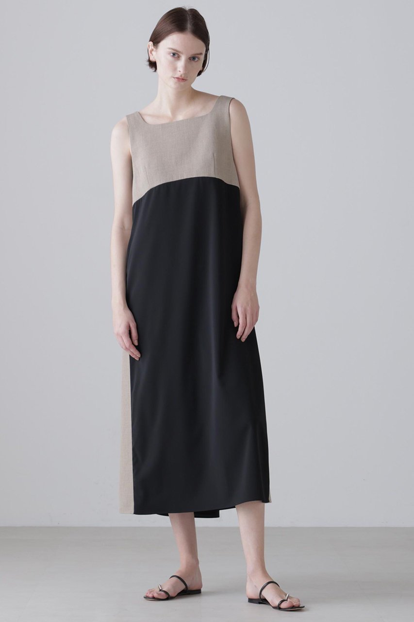 【アドーア/ADORE】のデュアルクロスワンピース 人気、トレンドファッション・服の通販 founy(ファニー) 　ファッション　Fashion　レディースファッション　Fashion for Women　ワンピース　Dresses　チュニック　Tunic Tops & Dresses　チュニック　Tunic, Long Top　ドッキング　Docking, Mixed Material　フロント　Front, Front Design　ロング　Long, Long-Length　再入荷　Restock / Back in Stock　other-2|ID: prp329100004881738 ipo3291000000036437490