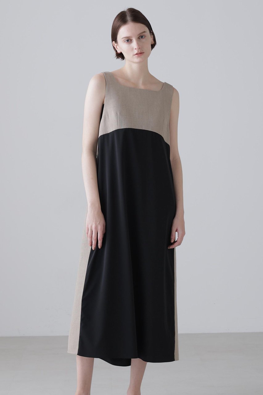 【アドーア/ADORE】のデュアルクロスワンピース 人気、トレンドファッション・服の通販 founy(ファニー) 　ファッション　Fashion　レディースファッション　Fashion for Women　ワンピース　Dresses　チュニック　Tunic Tops & Dresses　チュニック　Tunic, Long Top　ドッキング　Docking, Mixed Material　フロント　Front, Front Design　ロング　Long, Long-Length　再入荷　Restock / Back in Stock　other-3|ID: prp329100004881738 ipo3291000000036437492