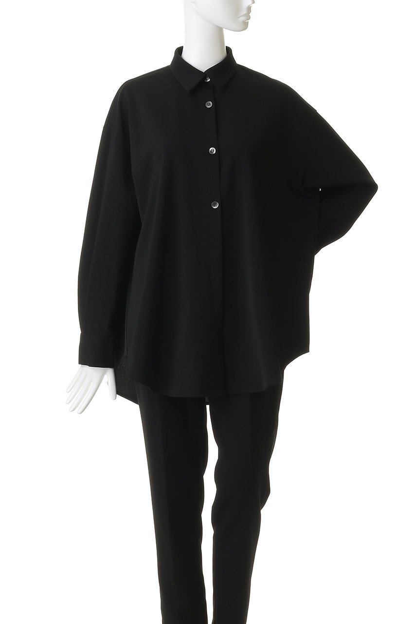 【リムアーク/RIM.ARK】のSynthetic leather tie SH/シャツ 人気、トレンドファッション・服の通販 founy(ファニー) 　ファッション　Fashion　レディースファッション　Fashion for Women　トップス・カットソー　Cut & Sew Tops　シャツ・ブラウス・オフィスカジュアル　Elegant Blouses & Button-Ups　おすすめ　Recommended / Our Picks　とろみ　Fluid, Flowy Fabric　インナー　Innerwear　シンプル　Simple, Minimal　ジャケット　Jacket, Outerwear　スリーブ　Sleeve, Long Sleeve / Short Sleeve　ドレープ　Drape, Draping Fabric　モダン　Modern, Contemporary　リラックス　Relax, Relaxed Fit　ロング　Long, Long-Length　other-2|ID: prp329100004881797 ipo3291000000036438014