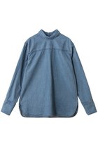【バウト/BOWTE】のDENIM STAND COLLAR LONG SLEEVE SHIRT 人気、トレンドファッション・服の通販 founy(ファニー) ファッション Fashion レディースファッション Fashion for Women トップス・カットソー Cut & Sew Tops シャツ・ブラウス・オフィスカジュアル Elegant Blouses & Button-Ups シンプル Simple, Minimal スタンド Stand Collar, Upright Stand スリット Slit, Slit Detail スリーブ Sleeve, Long Sleeve / Short Sleeve デニム Denim, Jeans Material ボトム Bottoms, Lower Wear モダン Modern, Contemporary ロング Long, Long-Length thumbnail ウォッシュドブルー|ID: prp329100004881819 ipo3291000000036438180