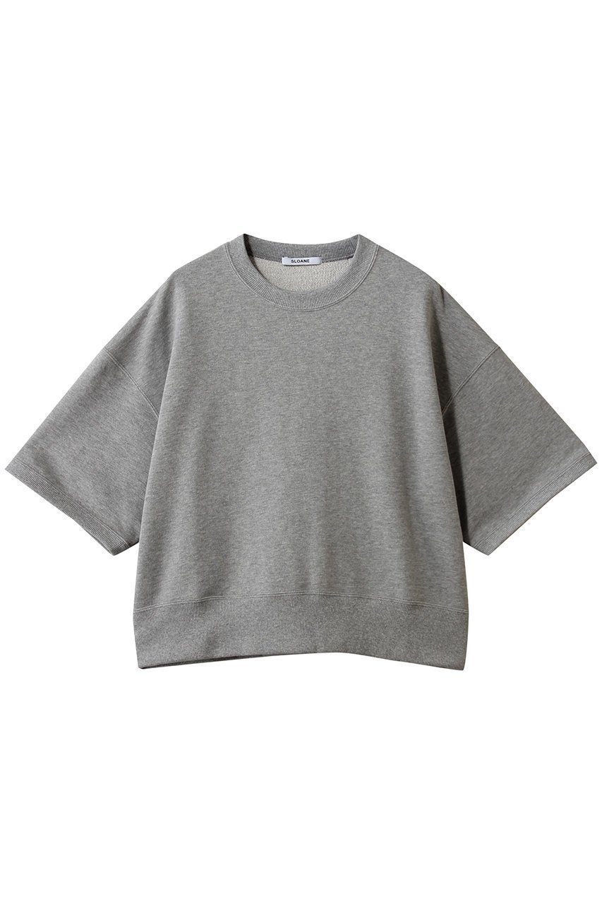 【スローン/SLOANE】のコットン裏毛 半袖ショート丈スウェット インテリア・キッズ・メンズ・レディースファッション・服の通販 founy(ファニー) ファッション Fashion レディースファッション Fashion for Women トップス・カットソー Cut & Sew Tops シャツ・ブラウス・オフィスカジュアル Elegant Blouses & Button-Ups レディースパーカー・カジュアルフーディー Casual Hoodies & Sweatshirts ロングTシャツ・Tシャツ Longline T-Shirts & Tees スウェット・クルーネックトップス Sweatshirts & Crewnecks / Relaxed Fit Sweat Tops カットソー・ベーシックTシャツ Cut-and-Sewn Tops / Stretch Tees & Basics おすすめ Recommended / Our Picks ショート Short, Short Length スウェット / スエット Sweatshirt, Sweatwear セットアップ Set-Up, Coordinated Outfit デニム Denim, Jeans Material バランス Balance, Style Balance 半袖 Short Sleeve, Half Sleeve 吸水 Absorbent, Quick-Dry グレー|ID: prp329100004881830 ipo3291000000036438280