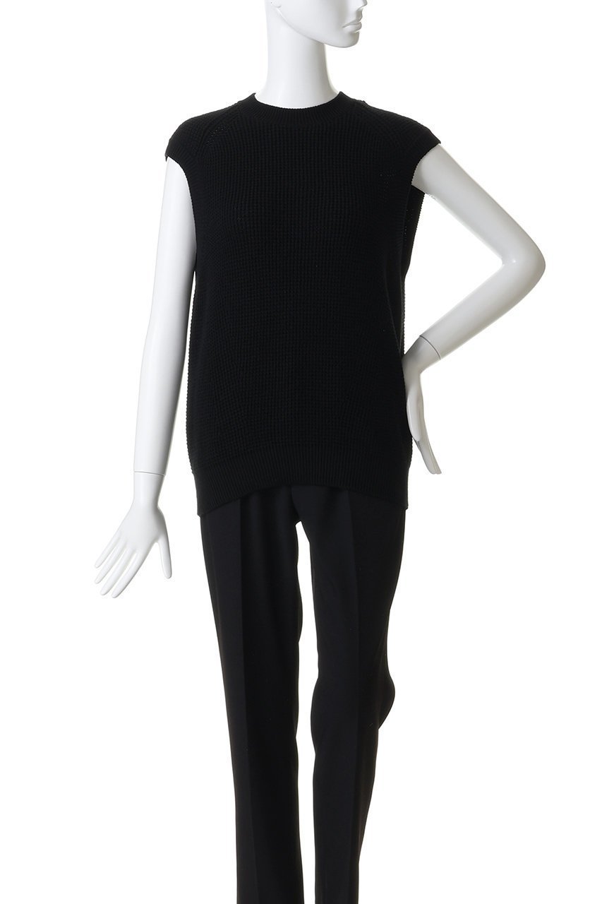 【スローン/SLOANE】の7G変形片畦編み コットン クルーネックベスト 人気、トレンドファッション・服の通販 founy(ファニー) 　ファッション　Fashion　レディースファッション　Fashion for Women　トップス・カットソー　Cut & Sew Tops　ニット　Knit Tops & Sweaters　ベスト&ジレ / 重ね着スタイル　Vests & Gilets　カジュアルプルオーバー・ニットトップス　Pullovers & Knit Tops / Casual Pullovers　畦編みニット・テクスチャードトップス　Ribbed Knit Sweaters / Textured Knit Tops　シンプル　Simple, Minimal　デニム　Denim, Jeans Material　新作・新入荷　New Arrivals / New In　畦　Ribbed Knit　軽量　Lightweight, Ultra Light　other-2|ID: prp329100004881834 ipo3291000000036438318