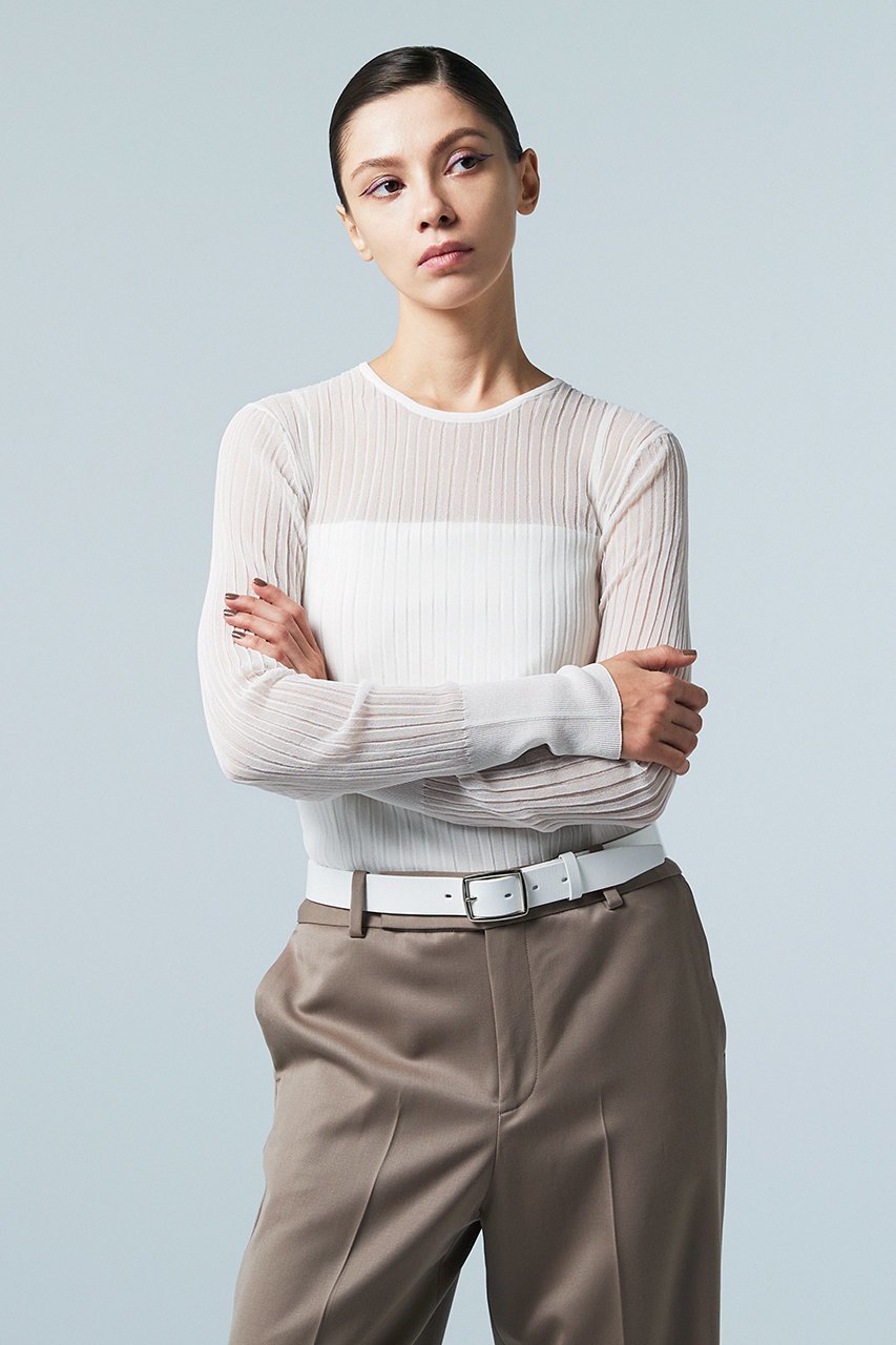 【オーヴィル/EAUVIRE】のシアーリブニット 人気、トレンドファッション・服の通販 founy(ファニー) ファッション Fashion レディースファッション Fashion for Women トップス・カットソー Cut & Sew Tops ニット Knit Tops & Sweaters カジュアルプルオーバー・ニットトップス Pullovers & Knit Tops / Casual Pullovers おすすめ Recommended / Our Picks キャミソール Camisole, Spaghetti Strap Top other-8|ID: prp329100004881846 ipo3291000000036438465