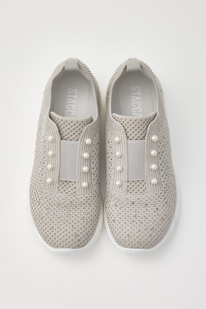 【スタッカート/STACCATO】のミニマルパールライトスリッポン 人気、トレンドファッション・服の通販 founy(ファニー) 　ファッション　Fashion　レディースファッション　Fashion for Women　シューズ　Shoes, Footwear　ストーン　Stone, Gem-Like　パール　Pearl, Pearl Accent　フラット　Flat, Flat Shoes　メッシュ　Mesh, Net Fabric　軽量　Lightweight, Ultra Light　other-3|ID: prp329100004881887 ipo3291000000036438786
