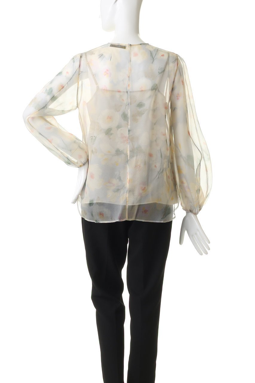 【エブール/ebure】のフラワープリントオーガンジー プルオーバーブラウス 人気、トレンドファッション・服の通販 founy(ファニー) ファッション Fashion レディースファッション Fashion for Women トップス・カットソー Cut & Sew Tops シャツ・ブラウス・オフィスカジュアル Elegant Blouses & Button-Ups カジュアルプルオーバー・ニットトップス Pullovers & Knit Tops / Casual Pullovers 花柄・フラワープリント・モチーフ Floral Prints & Motifs / Flower Pattern Tops オーガンジー Organza Fabric シルク Silk, 100% Silk シンプル Simple, Minimal スリーブ Sleeve, Long Sleeve / Short Sleeve フィット Fit, Slim Fit フラット Flat, Flat Shoes フラワー Flower, Floral プリント Print, Printed Pattern モチーフ Motif, Design Theme ロング Long, Long-Length エレガント 上品 Elegant other-4|ID: prp329100004881907 ipo3291000000036438979