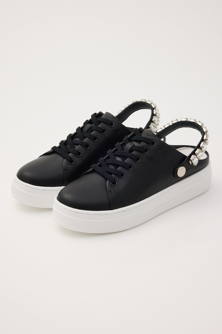 【スタッカート/STACCATO】の2WAYビジューベルトスニーカーサンダル インテリア・キッズ・メンズ・レディースファッション・服の通販 founy(ファニー) 　ファッション　Fashion　レディースファッション　Fashion for Women　ベルト&ウエストマーク　Belts & Waist Accessories　サンダル　Sandals, Summer Shoes　ストーン　Stone, Gem-Like　スニーカー　Sneakers, Trainers　エレガント 上品　Elegant　人気　Popular, Best Seller　ブラック|ID: prp329100004881916 ipo3291000000036439070