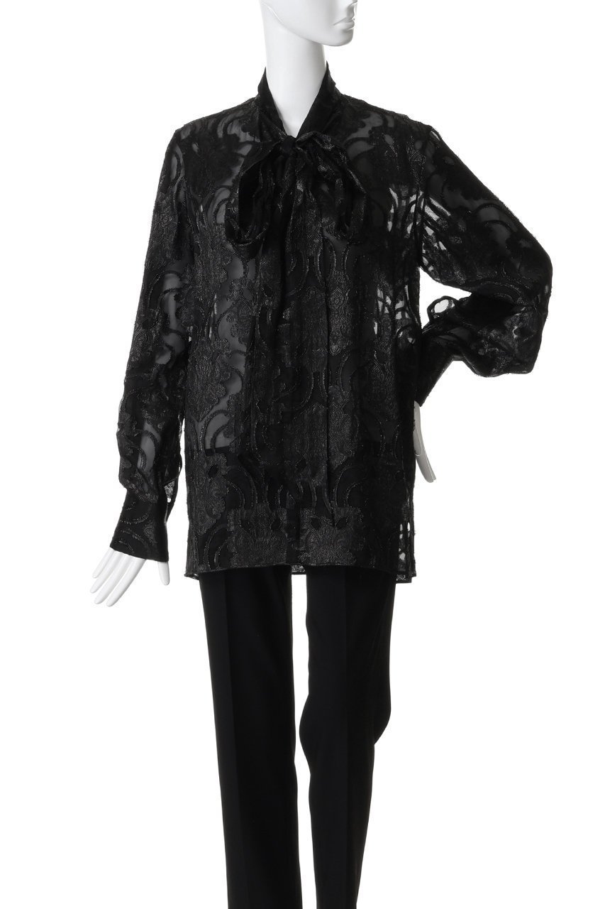 【カナコ サカイ/KANAKO SAKAI】のシアー ジャカード シャツ 人気、トレンドファッション・服の通販 founy(ファニー) ファッション Fashion レディースファッション Fashion for Women トップス・カットソー Cut & Sew Tops シャツ・ブラウス・オフィスカジュアル Elegant Blouses & Button-Ups シアー Sheer, See-Through ジャカード/ジャガード Jacquard, Woven Pattern スリーブ Sleeve, Long Sleeve / Short Sleeve リボン Ribbon, Bow ロング Long, Long-Length エレガント 上品 Elegant other-2|ID: prp329100004881940 ipo3291000000036439245