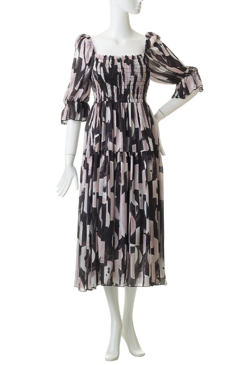 【コルコバード/CORCOVADO】のプリントシフォンパフスリーブドレス 人気、トレンドファッション・服の通販 founy(ファニー) ファッション Fashion レディースファッション Fashion for Women ワンピース Dresses フォーマル・パーティードレス・結婚式用ドレス Elegant & Casual Dresses チュニック Tunic Tops & Dresses エアリー Airy Texture シアー Sheer, See-Through シフォン Chiffon, Lightweight Fabric スクエア Square, Square Shape チュニック Tunic, Long Top フェミニン Feminine, Girly フレア Flare, Flared プリント Print, Printed Pattern 新作・新入荷 New Arrivals / New In other-2|ID: prp329100004881973 ipo3291000000036439511