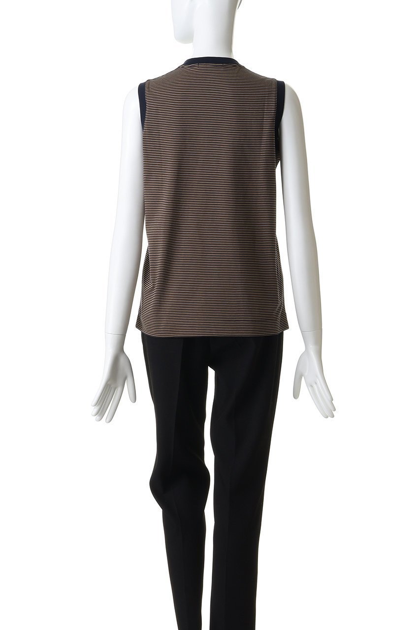 【スローン/SLOANE】の72/2コットン天竺 マイクロボーダーノースリーブ 人気、トレンドファッション・服の通販 founy(ファニー) 　ファッション　Fashion　レディースファッション　Fashion for Women　トップス・カットソー　Cut & Sew Tops　キャミソール&ノースリーブ　Camisoles & Sleeveless Tops　シャツ・ブラウス・オフィスカジュアル　Elegant Blouses & Button-Ups　ロングTシャツ・Tシャツ　Longline T-Shirts & Tees　カットソー・ベーシックTシャツ　Cut-and-Sewn Tops / Stretch Tees & Basics　なめらか　Smooth, Silky Texture　キャミソール　Camisole, Spaghetti Strap Top　タンク　Tank Top, Sleeveless Top　ノースリーブ　Sleeveless, No-Sleeve　バランス　Balance, Style Balance　ボーダー　Border, Stripe　夏　Summer　春　Spring　S/S・春夏　SS, Spring/Summer, Warm Season　other-4|ID: prp329100004881995 ipo3291000000036439712