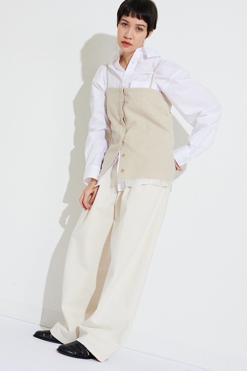 【ウィムガゼット/Whim Gazette】の【THE PAUSE】キャミブラウス 人気、トレンドファッション・服の通販 founy(ファニー) ファッション Fashion レディースファッション Fashion for Women トップス・カットソー Cut & Sew Tops キャミソール&ノースリーブ Camisoles & Sleeveless Tops シャツ・ブラウス・オフィスカジュアル Elegant Blouses & Button-Ups おすすめ Recommended / Our Picks インナー Innerwear カットソー Cut and Sewn Top キャミソール Camisole, Spaghetti Strap Top スタイリッシュ Stylish, Fashionable ストライプ Stripe, Striped Pattern ノースリーブ Sleeveless, No-Sleeve リネン Linen, Linen Fabric other-4|ID: prp329100004882016 ipo3291000000036439882