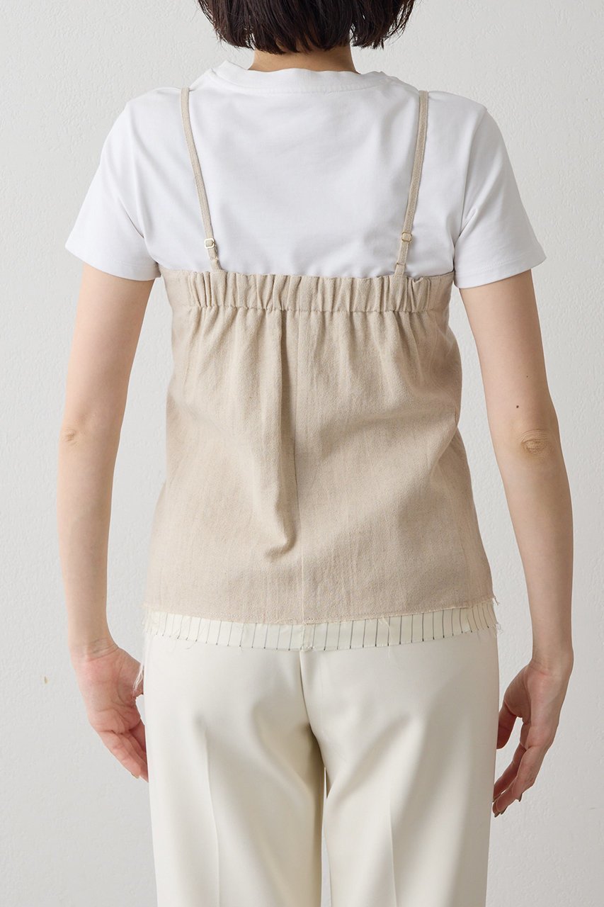 【ウィムガゼット/Whim Gazette】の【THE PAUSE】キャミブラウス 人気、トレンドファッション・服の通販 founy(ファニー) ファッション Fashion レディースファッション Fashion for Women トップス・カットソー Cut & Sew Tops キャミソール&ノースリーブ Camisoles & Sleeveless Tops シャツ・ブラウス・オフィスカジュアル Elegant Blouses & Button-Ups おすすめ Recommended / Our Picks インナー Innerwear カットソー Cut and Sewn Top キャミソール Camisole, Spaghetti Strap Top スタイリッシュ Stylish, Fashionable ストライプ Stripe, Striped Pattern ノースリーブ Sleeveless, No-Sleeve リネン Linen, Linen Fabric other-7|ID: prp329100004882016 ipo3291000000036439888