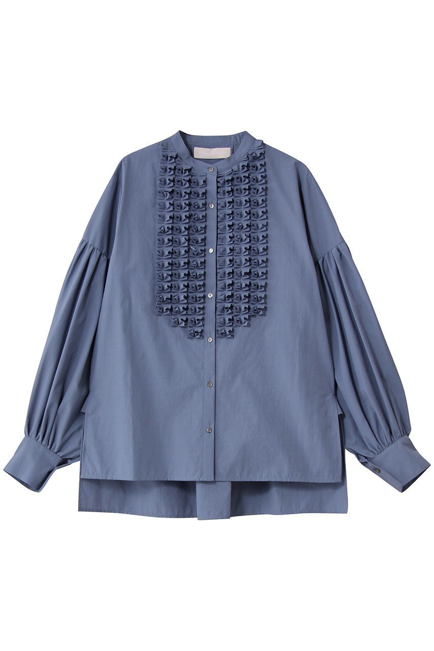 【マリリンムーン/MARILYN MOON】のモダンタックフリルシャツ 人気、トレンドファッション・服の通販 founy(ファニー) ファッション Fashion レディースファッション Fashion for Women トップス・カットソー Cut & Sew Tops シャツ・ブラウス・オフィスカジュアル Elegant Blouses & Button-Ups オケージョン Occasion Wear コンパクト Compact, Small Size ジャケット Jacket, Outerwear スリーブ Sleeve, Long Sleeve / Short Sleeve バランス Balance, Style Balance ロング Long, Long-Length 人気 Popular, Best Seller other-1|ID: prp329100004882196 ipo3291000000036441443