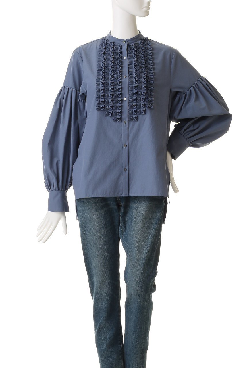 【マリリンムーン/MARILYN MOON】のモダンタックフリルシャツ 人気、トレンドファッション・服の通販 founy(ファニー) ファッション Fashion レディースファッション Fashion for Women トップス・カットソー Cut & Sew Tops シャツ・ブラウス・オフィスカジュアル Elegant Blouses & Button-Ups オケージョン Occasion Wear コンパクト Compact, Small Size ジャケット Jacket, Outerwear スリーブ Sleeve, Long Sleeve / Short Sleeve バランス Balance, Style Balance ロング Long, Long-Length 人気 Popular, Best Seller other-2|ID: prp329100004882196 ipo3291000000036441451