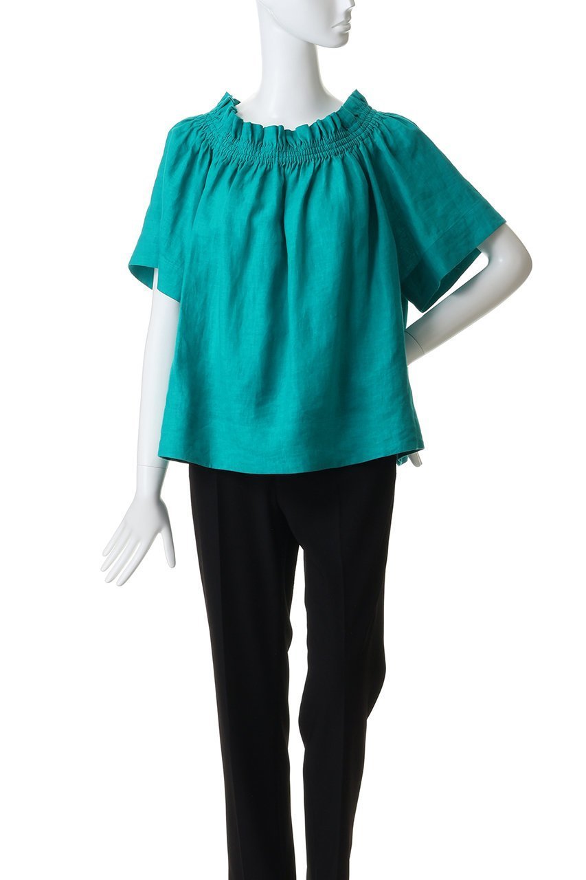 【エムフィル/M Fil】のベルギーリネン 2Wayネックブラウス 人気、トレンドファッション・服の通販 founy(ファニー) 　ファッション　Fashion　レディースファッション　Fashion for Women　トップス・カットソー　Cut & Sew Tops　シャツ・ブラウス・オフィスカジュアル　Elegant Blouses & Button-Ups　ギャザー　Gathered, Ruffled　シャーリング　Shirring, Ruched　ショート　Short, Short Length　スリーブ　Sleeve, Long Sleeve / Short Sleeve　リネン　Linen, Linen Fabric　新作・新入荷　New Arrivals / New In　other-2|ID: prp329100004882200 ipo3291000000036441485