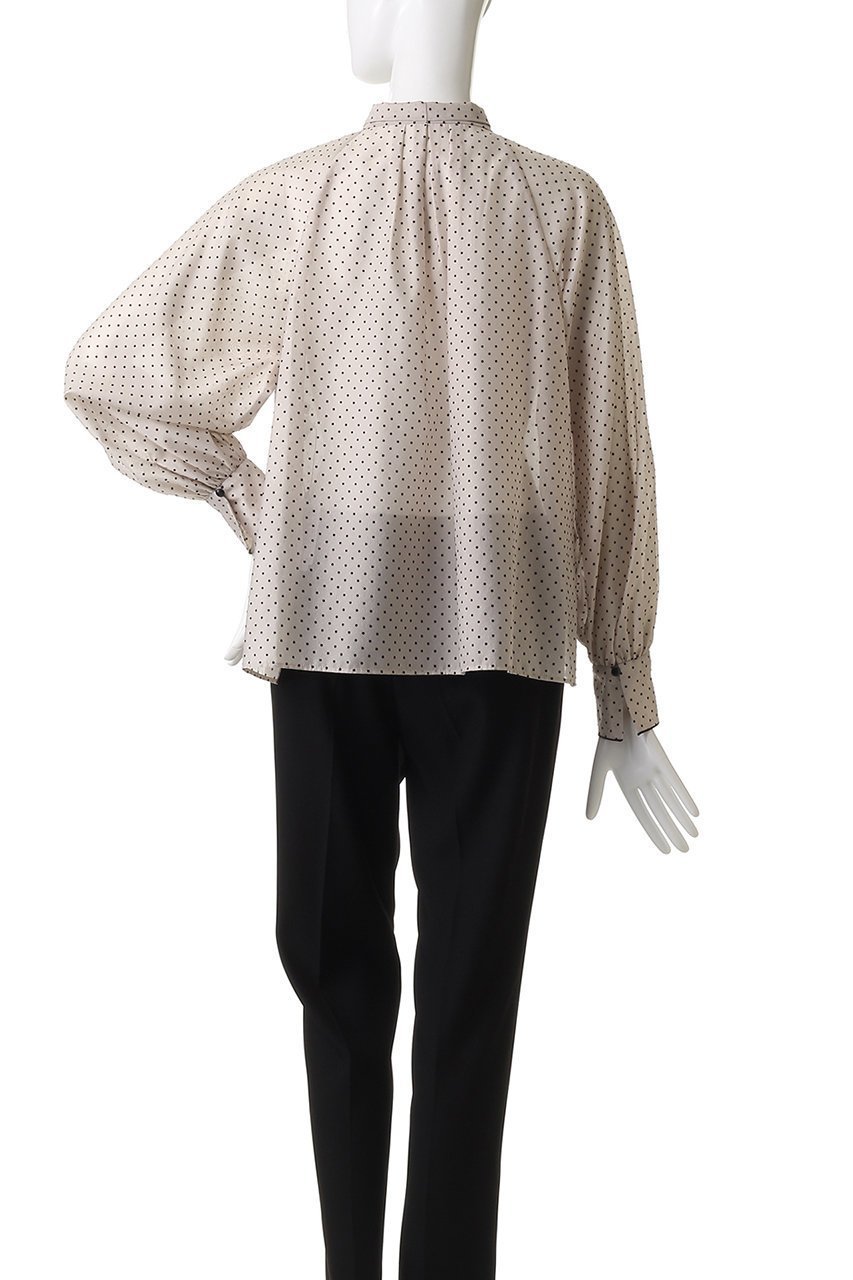 【アナイ/ANAYI】のドットオーガンジーリボンブラウス 人気、トレンドファッション・服の通販 founy(ファニー) 　ファッション　Fashion　レディースファッション　Fashion for Women　トップス・カットソー　Cut & Sew Tops　シャツ・ブラウス・オフィスカジュアル　Elegant Blouses & Button-Ups　オーガンジー　Organza Fabric　カフス　Cuff Design　シルク　Silk, 100% Silk　スリーブ　Sleeve, Long Sleeve / Short Sleeve　ドット　Polka Dot, Dot Pattern　フェミニン　Feminine, Girly　ロング　Long, Long-Length　other-4|ID: prp329100004882246 ipo3291000000036441862