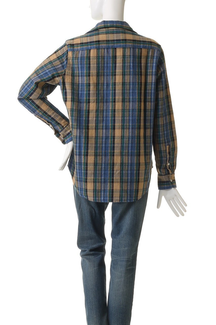 【フランク&アイリーン/Frank&Eileen】のEILEEN イタリアンコットン ブラウンチェック シャツ 人気、トレンドファッション・服の通販 founy(ファニー) 　ファッション　Fashion　レディースファッション　Fashion for Women　トップス・カットソー　Cut & Sew Tops　シャツ・ブラウス・オフィスカジュアル　Elegant Blouses & Button-Ups　スリーブ　Sleeve, Long Sleeve / Short Sleeve　チェック　Check, Plaid, Tartan　デニム　Denim, Jeans Material　リラックス　Relax, Relaxed Fit　ロング　Long, Long-Length　定番　Standard, Basic Item　無地　Plain, Solid Color　other-4|ID: prp329100004882275 ipo3291000000036442101