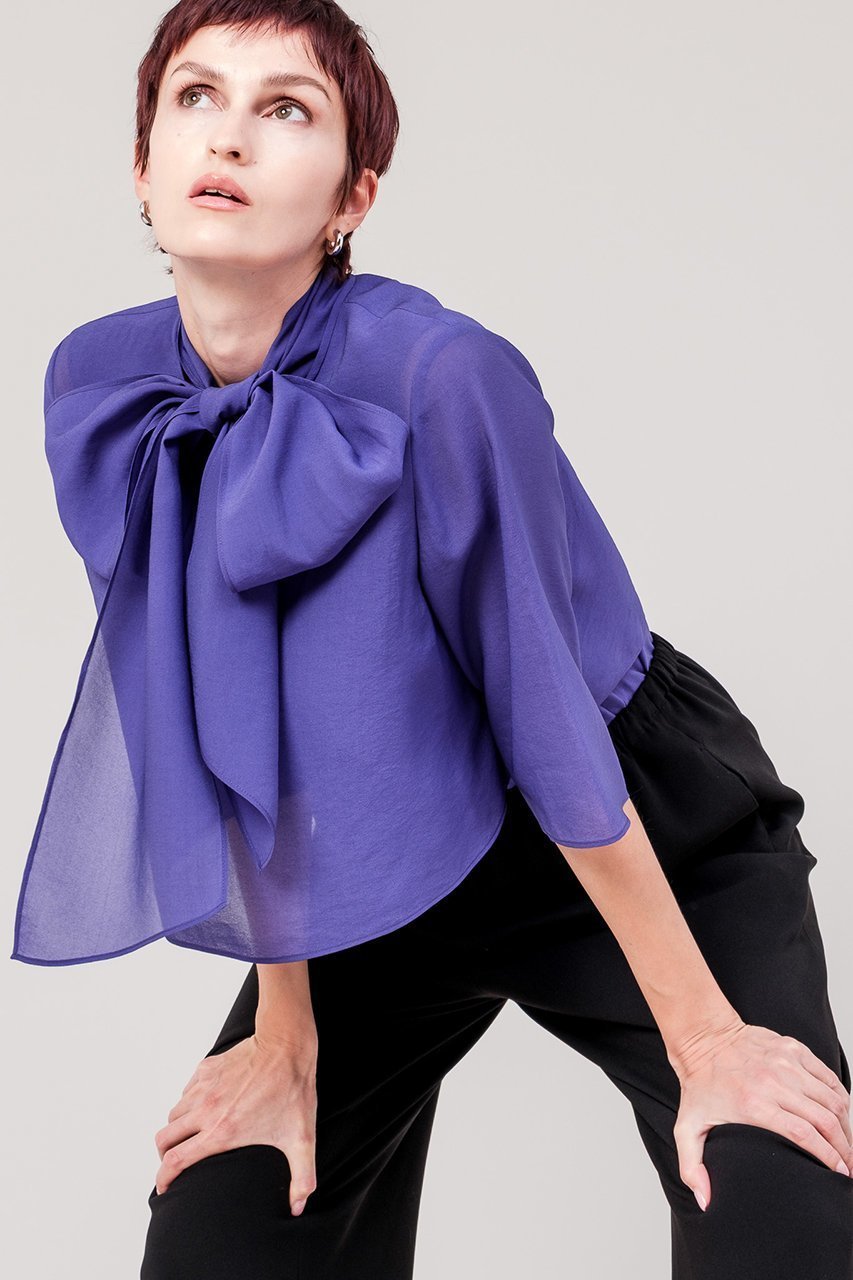 【ドメル/DOMELLE】のオーガンジー ブラウス 人気、トレンドファッション・服の通販 founy(ファニー) ファッション Fashion レディースファッション Fashion for Women トップス・カットソー Cut & Sew Tops シャツ・ブラウス・オフィスカジュアル Elegant Blouses & Button-Ups オーガンジー Organza Fabric ショート Short, Short Length スリーブ Sleeve, Long Sleeve / Short Sleeve バランス Balance, Style Balance リボン Ribbon, Bow other-8|ID: prp329100004882283 ipo3291000000036442185