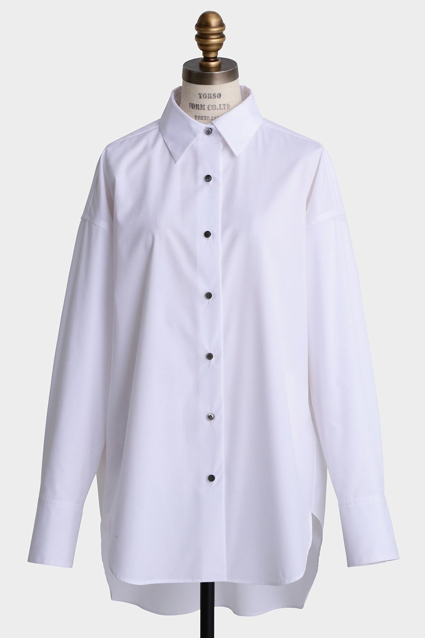 【ヒューエルミュージアム/hueLe Museum】の【hLM】TCタイプライターブラウス 人気、トレンドファッション・服の通販 founy(ファニー) 　ファッション　Fashion　レディースファッション　Fashion for Women　トップス・カットソー　Cut & Sew Tops　シャツ・ブラウス・オフィスカジュアル　Elegant Blouses & Button-Ups　カフス　Cuff Design　ジャケット　Jacket, Outerwear　スリーブ　Sleeve, Long Sleeve / Short Sleeve　タイプライター　Typewriter Fabric, Crisp Cotton　フィット　Fit, Slim Fit　ベーシック　Basic, Essential　ミドル　Middle Length, Mid Height　ロング　Long, Long-Length　 other-1|ID: prp329100004882290 ipo3291000000036442251