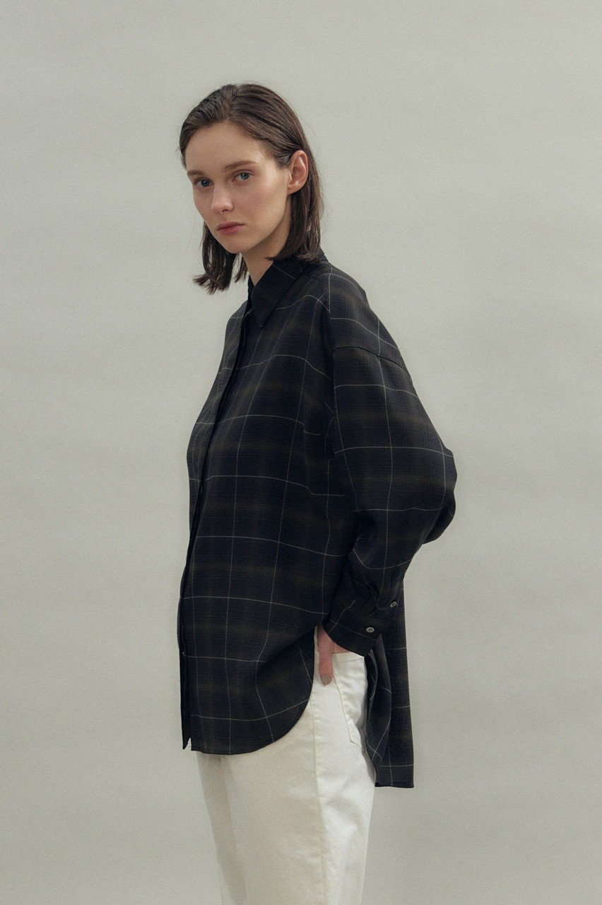 【フローレント/FLORENT】のウール ミックス チェック シャツ 人気、トレンドファッション・服の通販 founy(ファニー) 　ファッション　Fashion　レディースファッション　Fashion for Women　トップス・カットソー　Cut & Sew Tops　シャツ・ブラウス・オフィスカジュアル　Elegant Blouses & Button-Ups　スリーブ　Sleeve, Long Sleeve / Short Sleeve　チェック　Check, Plaid, Tartan　ミックス　Mix, Mixed Style　ロング　Long, Long-Length　other-7|ID: prp329100004882304 ipo3291000000036442418