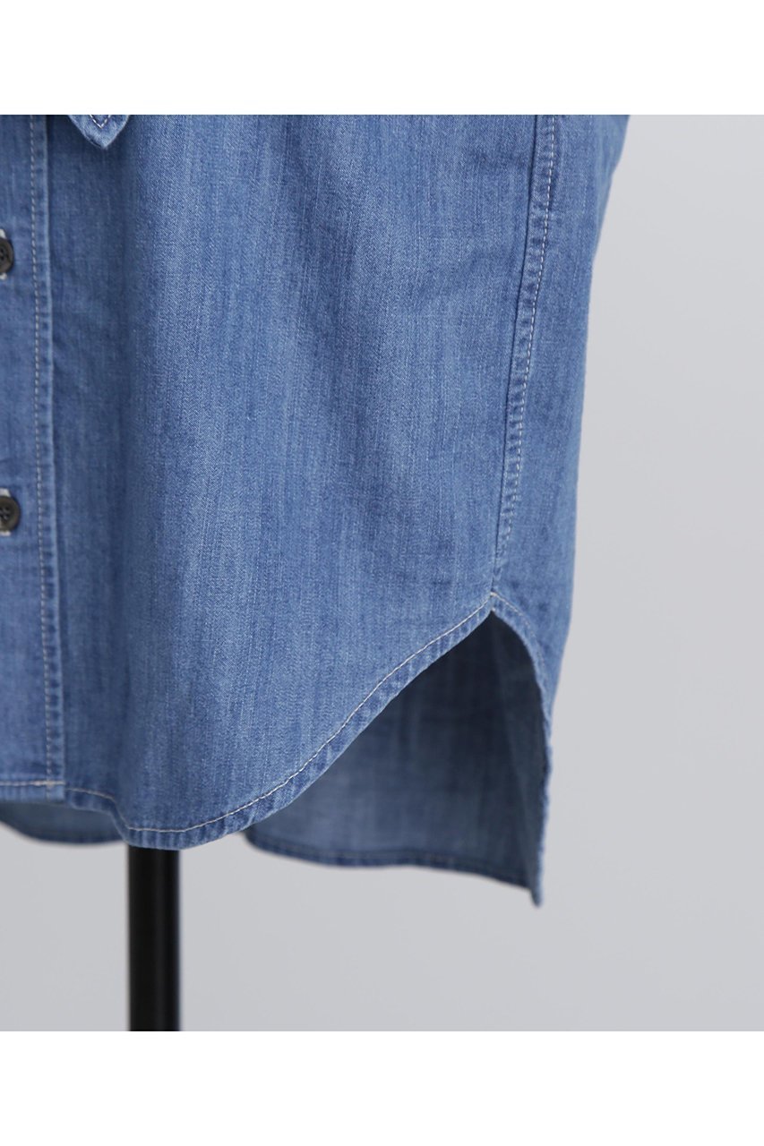 【ヒューエルミュージアム/hueLe Museum】の【hLM】デニムシャツ 人気、トレンドファッション・服の通販 founy(ファニー) ファッション Fashion レディースファッション Fashion for Women トップス・カットソー Cut & Sew Tops シャツ・ブラウス・オフィスカジュアル Elegant Blouses & Button-Ups インナー Innerwear クラシック Classic, Timeless Style スリーブ Sleeve, Long Sleeve / Short Sleeve デニム Denim, Jeans Material ロング Long, Long-Length エレガント 上品 Elegant other-4|ID: prp329100004882338 ipo3291000000036442709