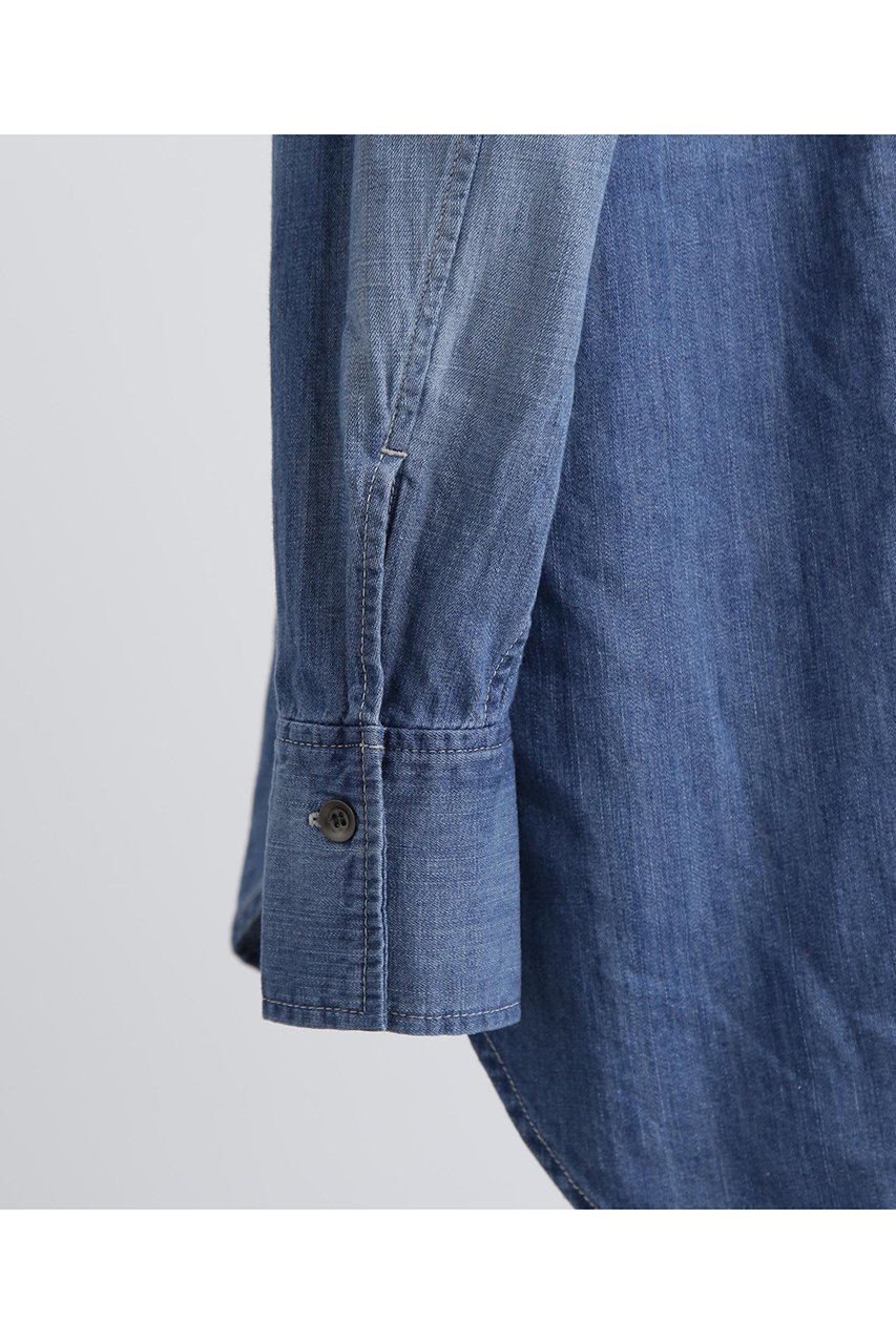 【ヒューエルミュージアム/hueLe Museum】の【hLM】デニムシャツ 人気、トレンドファッション・服の通販 founy(ファニー) ファッション Fashion レディースファッション Fashion for Women トップス・カットソー Cut & Sew Tops シャツ・ブラウス・オフィスカジュアル Elegant Blouses & Button-Ups インナー Innerwear クラシック Classic, Timeless Style スリーブ Sleeve, Long Sleeve / Short Sleeve デニム Denim, Jeans Material ロング Long, Long-Length エレガント 上品 Elegant other-6|ID: prp329100004882338 ipo3291000000036442713