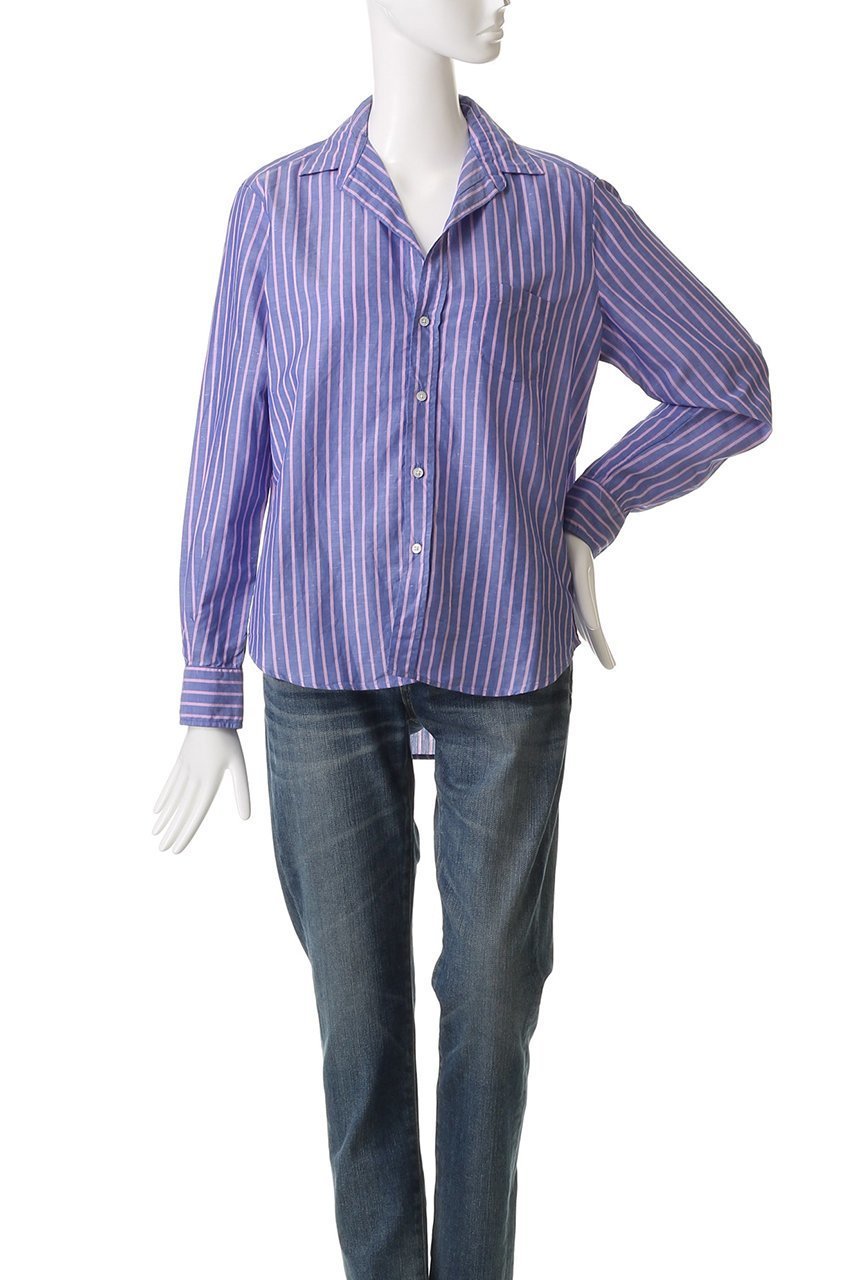 【フランク&アイリーン/Frank&Eileen】のEILEEN イタリアンコットン ピンクストライプ シャツ 人気、トレンドファッション・服の通販 founy(ファニー) 　ファッション　Fashion　レディースファッション　Fashion for Women　トップス・カットソー　Cut & Sew Tops　シャツ・ブラウス・オフィスカジュアル　Elegant Blouses & Button-Ups　ストライプ　Stripe, Striped Pattern　スリーブ　Sleeve, Long Sleeve / Short Sleeve　フィット　Fit, Slim Fit　リラックス　Relax, Relaxed Fit　ロング　Long, Long-Length　other-2|ID: prp329100004882344 ipo3291000000036442781