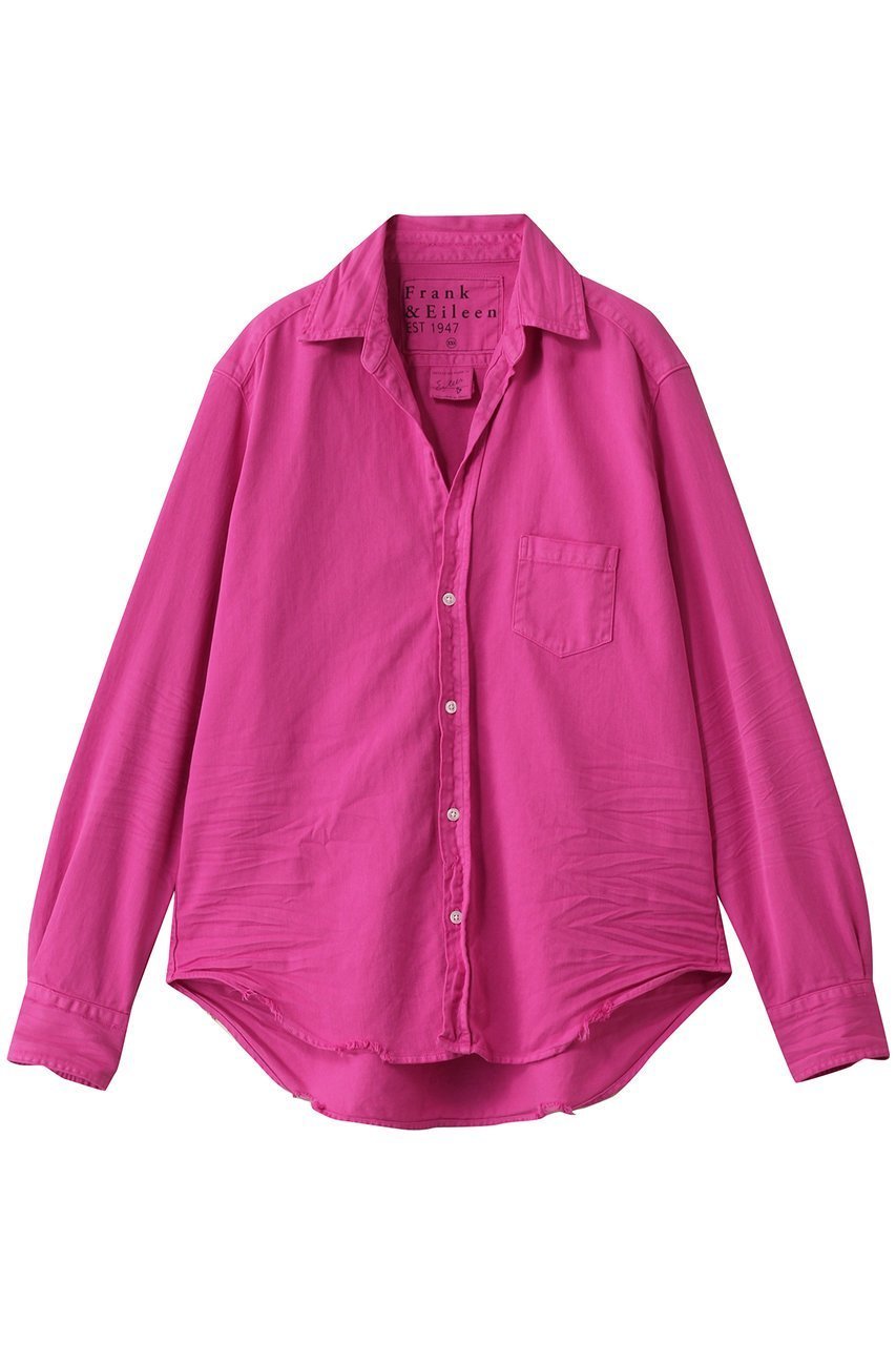 【フランク&アイリーン/Frank&Eileen】のEILEEN イタリアンフェイマスデニム カラーシャツ インテリア・キッズ・メンズ・レディースファッション・服の通販 founy(ファニー) ファッション Fashion レディースファッション Fashion for Women トップス・カットソー Cut & Sew Tops シャツ・ブラウス・オフィスカジュアル Elegant Blouses & Button-Ups スリーブ Sleeve, Long Sleeve / Short Sleeve リラックス Relax, Relaxed Fit ロング Long, Long-Length ホットピンク|ID: prp329100004882345 ipo3291000000036442792