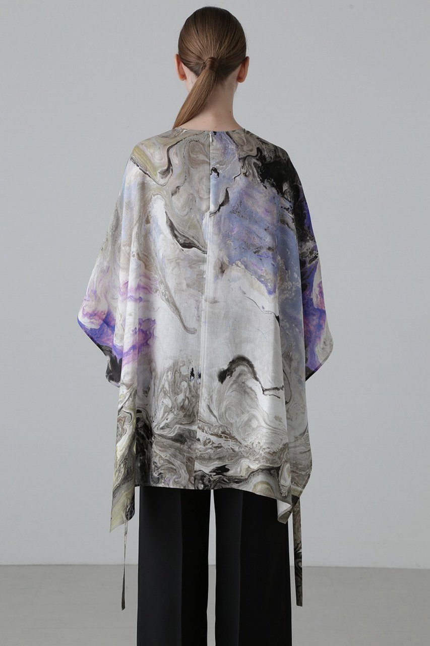 【アドーア/ADORE】のマーブルプリントブラウス 人気、トレンドファッション・服の通販 founy(ファニー) 　ファッション　Fashion　レディースファッション　Fashion for Women　トップス・カットソー　Cut & Sew Tops　シャツ・ブラウス・オフィスカジュアル　Elegant Blouses & Button-Ups　ショート　Short, Short Length　スリーブ　Sleeve, Long Sleeve / Short Sleeve　フロント　Front, Front Design　プリント　Print, Printed Pattern　ポケット　Pocket, Pocket Detail　マーブル　Marble, Marble Pattern　モチーフ　Motif, Design Theme　リラックス　Relax, Relaxed Fit　other-3|ID: prp329100004882356 ipo3291000000036442907