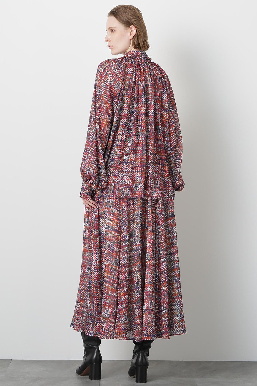 【ヒューエルミュージアム/hueLe Museum】の【STUMBLY】Printed Bow-Tie Blouse 人気、トレンドファッション・服の通販 founy(ファニー) 　ファッション　Fashion　レディースファッション　Fashion for Women　トップス・カットソー　Cut & Sew Tops　シャツ・ブラウス・オフィスカジュアル　Elegant Blouses & Button-Ups　おすすめ　Recommended / Our Picks　ジャカード／ジャガード　Jacquard, Woven Pattern　スリーブ　Sleeve, Long Sleeve / Short Sleeve　セットアップ　Set-Up, Coordinated Outfit　ツイード　Twill, Twill Weave　ハイネック　High Neck, Mock Neck　パターン　Pattern, Design Print　プリント　Print, Printed Pattern　ロング　Long, Long-Length　無地　Plain, Solid Color　other-5|ID: prp329100004882371 ipo3291000000036443038