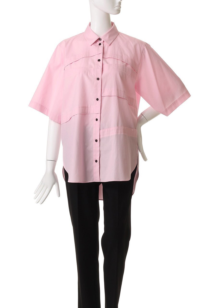 【エンフォルド/ENFOLD】のSTEP SHIRT/シャツ 人気、トレンドファッション・服の通販 founy(ファニー) ファッション Fashion レディースファッション Fashion for Women トップス・カットソー Cut & Sew Tops シャツ・ブラウス・オフィスカジュアル Elegant Blouses & Button-Ups ショート Short, Short Length スリーブ Sleeve, Long Sleeve / Short Sleeve ボトム Bottoms, Lower Wear 切替 Switching, Contrast Panel other-2|ID: prp329100004882384 ipo3291000000036443142