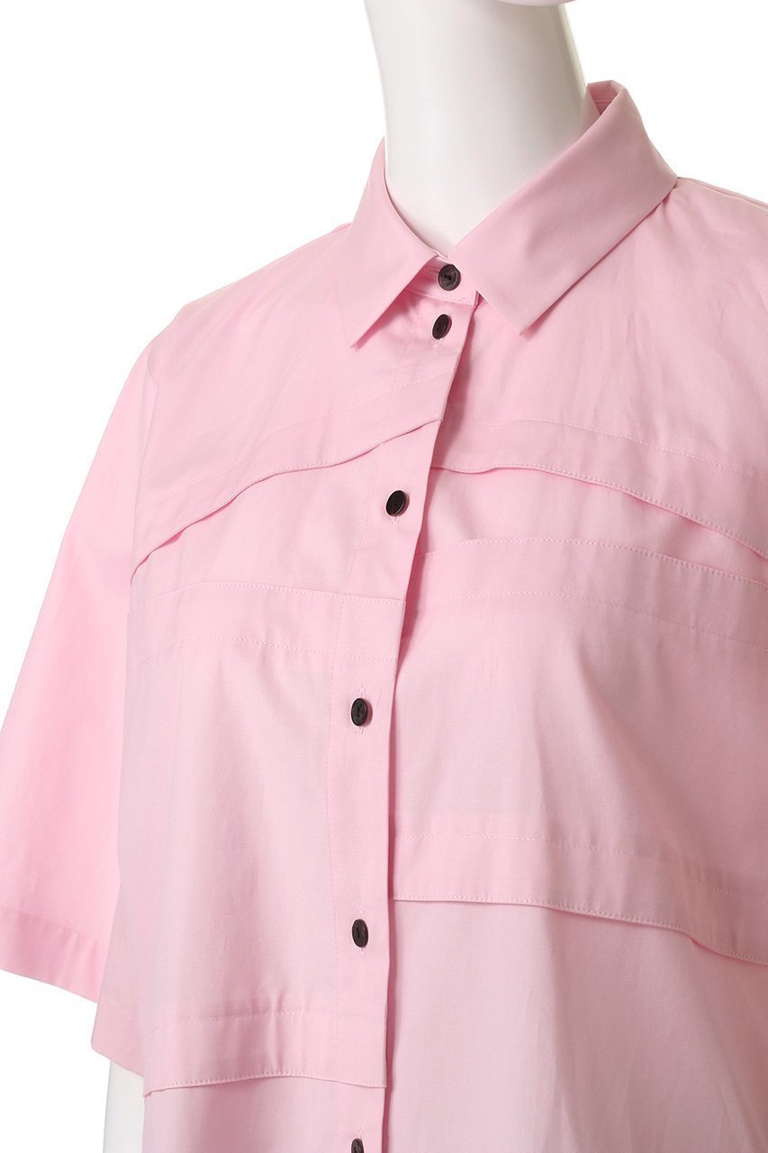 【エンフォルド/ENFOLD】のSTEP SHIRT/シャツ 人気、トレンドファッション・服の通販 founy(ファニー) ファッション Fashion レディースファッション Fashion for Women トップス・カットソー Cut & Sew Tops シャツ・ブラウス・オフィスカジュアル Elegant Blouses & Button-Ups ショート Short, Short Length スリーブ Sleeve, Long Sleeve / Short Sleeve ボトム Bottoms, Lower Wear 切替 Switching, Contrast Panel other-5|ID: prp329100004882384 ipo3291000000036443148