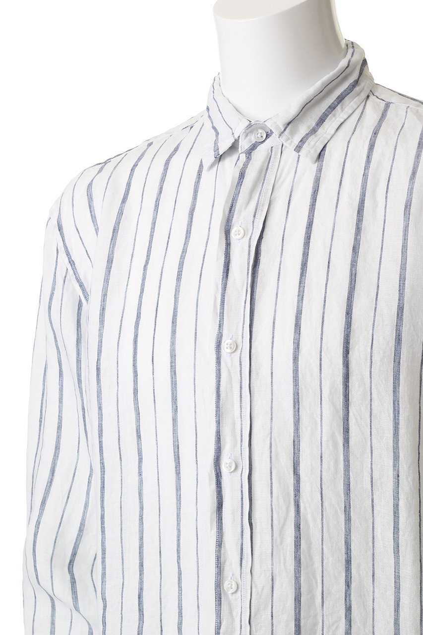 【フランク&アイリーン/Frank&Eileen / MEN】の【MEN】FINBAR イタリアンリネン ストライプシャツ 人気、トレンドファッション・服の通販 founy(ファニー) 　ファッション　Fashion　メンズファッション　Fashion for Men　シンプル　Simple, Minimal　ストライプ　Stripe, Striped Pattern　スリーブ　Sleeve, Long Sleeve / Short Sleeve　フォルム　Silhouette, Form　リネン　Linen, Linen Fabric　ロング　Long, Long-Length　other-5|ID: prp329100004882391 ipo3291000000036443199