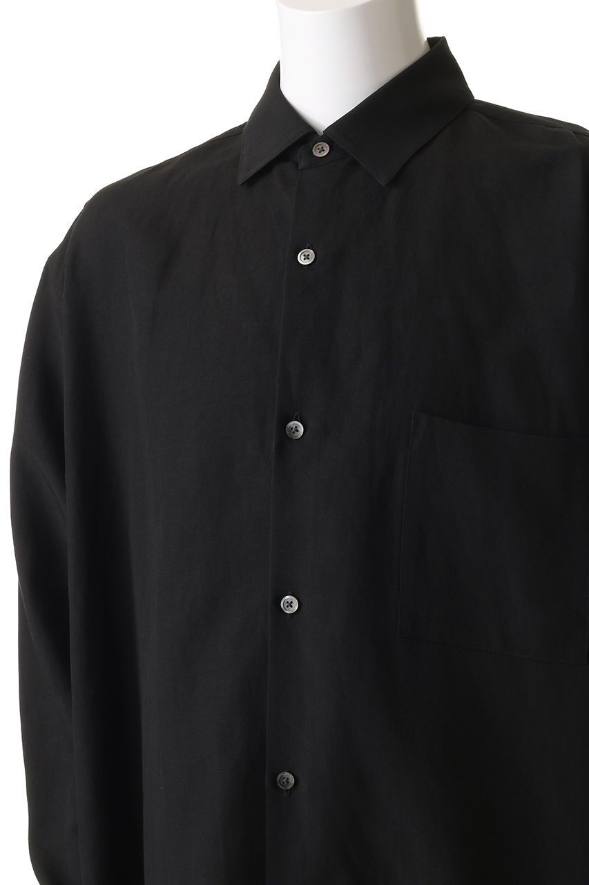 【シュタイン/ssstein】の【UNISEX】RAYON/LINEN OVERSIZED DOWN PAT SHIRT 人気、トレンドファッション・服の通販 founy(ファニー) 　ファッション　Fashion　レディースファッション　Fashion for Women　トップス・カットソー　Cut & Sew Tops　シャツ・ブラウス・オフィスカジュアル　Elegant Blouses & Button-Ups　ロングTシャツ・Tシャツ　Longline T-Shirts & Tees　ユニセックス　Unisex, Genderless　シンプル　Simple, Minimal　スリーブ　Sleeve, Long Sleeve / Short Sleeve　リネン　Linen, Linen Fabric　ロング　Long, Long-Length　other-5|ID: prp329100004882404 ipo3291000000036443293