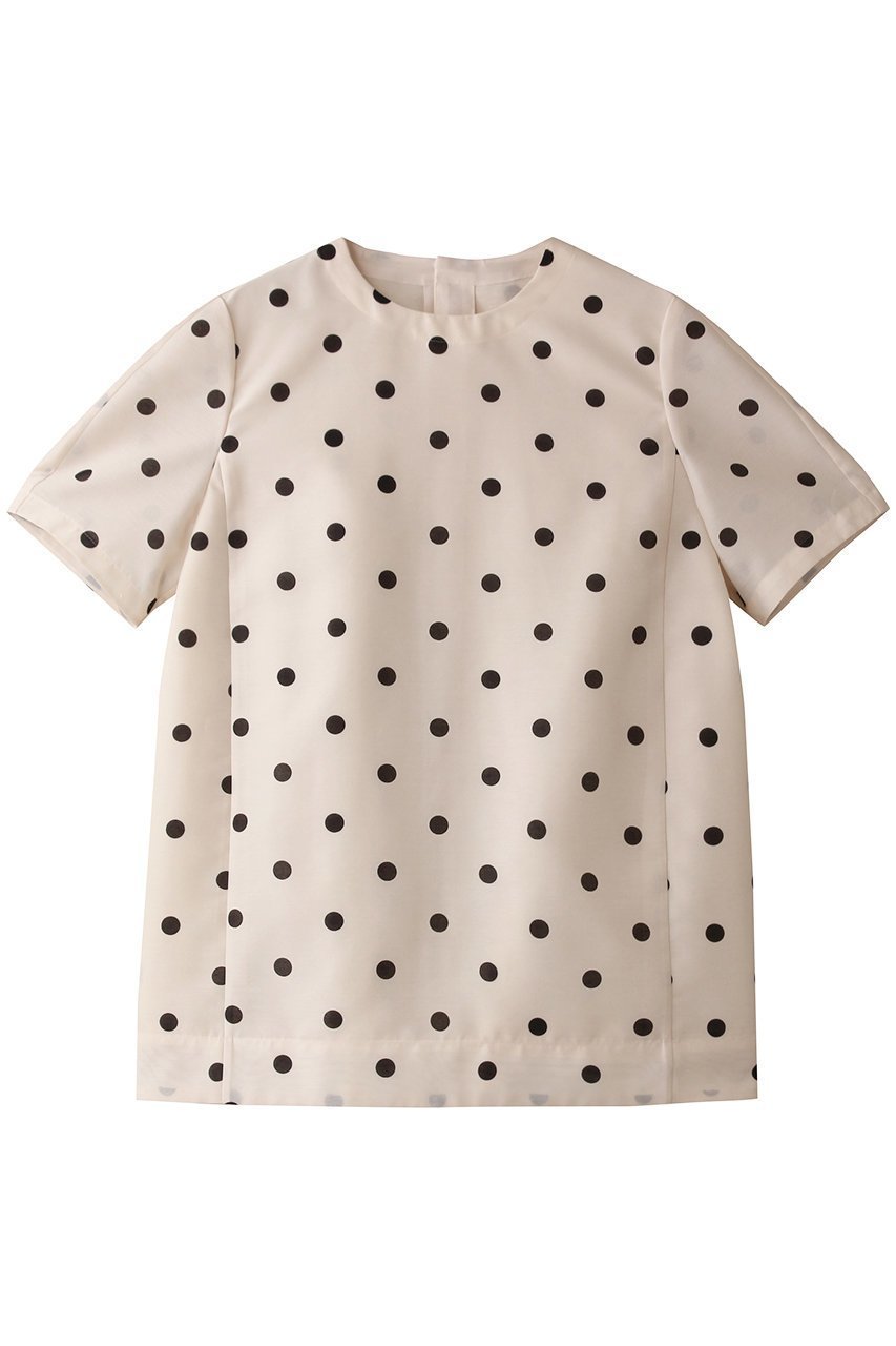 【エムフィル/M Fil】のドットオーガンジー フォルムブラウス 人気、トレンドファッション・服の通販 founy(ファニー) 　ファッション　Fashion　レディースファッション　Fashion for Women　トップス・カットソー　Cut & Sew Tops　シャツ・ブラウス・オフィスカジュアル　Elegant Blouses & Button-Ups　オーガンジー　Organza Fabric　ショート　Short, Short Length　スリーブ　Sleeve, Long Sleeve / Short Sleeve　ドット　Polka Dot, Dot Pattern　ハーフ　Half, Half-Length　フォルム　Silhouette, Form　 other-1|ID: prp329100004882406 ipo3291000000036443312