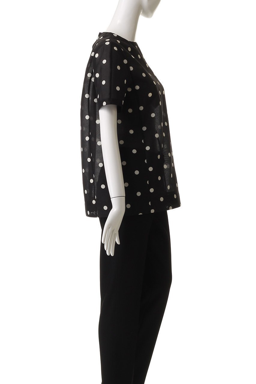 【エムフィル/M Fil】のドットオーガンジー フォルムブラウス 人気、トレンドファッション・服の通販 founy(ファニー) 　ファッション　Fashion　レディースファッション　Fashion for Women　トップス・カットソー　Cut & Sew Tops　シャツ・ブラウス・オフィスカジュアル　Elegant Blouses & Button-Ups　オーガンジー　Organza Fabric　ショート　Short, Short Length　スリーブ　Sleeve, Long Sleeve / Short Sleeve　ドット　Polka Dot, Dot Pattern　ハーフ　Half, Half-Length　フォルム　Silhouette, Form　other-3|ID: prp329100004882406 ipo3291000000036443323
