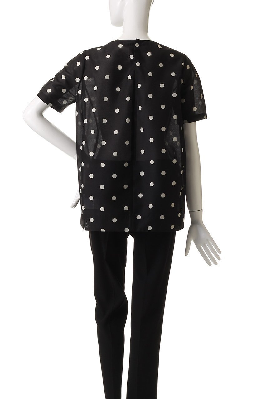 【エムフィル/M Fil】のドットオーガンジー フォルムブラウス 人気、トレンドファッション・服の通販 founy(ファニー) 　ファッション　Fashion　レディースファッション　Fashion for Women　トップス・カットソー　Cut & Sew Tops　シャツ・ブラウス・オフィスカジュアル　Elegant Blouses & Button-Ups　オーガンジー　Organza Fabric　ショート　Short, Short Length　スリーブ　Sleeve, Long Sleeve / Short Sleeve　ドット　Polka Dot, Dot Pattern　ハーフ　Half, Half-Length　フォルム　Silhouette, Form　other-4|ID: prp329100004882406 ipo3291000000036443326