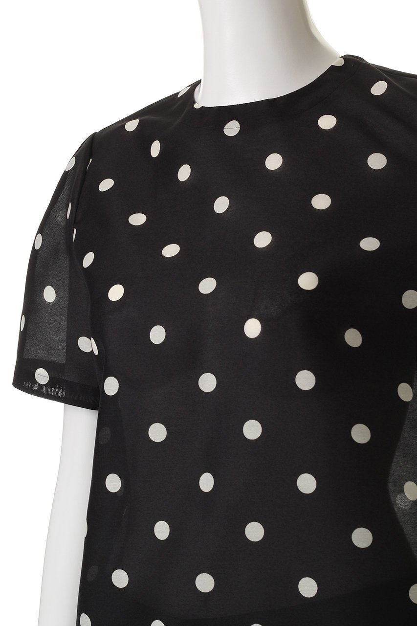 【エムフィル/M Fil】のドットオーガンジー フォルムブラウス 人気、トレンドファッション・服の通販 founy(ファニー) 　ファッション　Fashion　レディースファッション　Fashion for Women　トップス・カットソー　Cut & Sew Tops　シャツ・ブラウス・オフィスカジュアル　Elegant Blouses & Button-Ups　オーガンジー　Organza Fabric　ショート　Short, Short Length　スリーブ　Sleeve, Long Sleeve / Short Sleeve　ドット　Polka Dot, Dot Pattern　ハーフ　Half, Half-Length　フォルム　Silhouette, Form　other-5|ID: prp329100004882406 ipo3291000000036443328