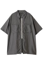 【メゾンスペシャル/MAISON SPECIAL】のStriped Zip Shirt/ストライプジップシャツ 人気、トレンドファッション・服の通販 founy(ファニー) ファッション Fashion レディースファッション Fashion for Women トップス・カットソー Cut & Sew Tops シャツ・ブラウス・オフィスカジュアル Elegant Blouses & Button-Ups キュプラ Cupro, Eco Fabric ショート Short, Short Length シルク Silk, 100% Silk ストライプ Stripe, Striped Pattern スリーブ Sleeve, Long Sleeve / Short Sleeve リラックス Relax, Relaxed Fit 夏 Summer エレガント 上品 Elegant thumbnail GRY(グレー)|ID: prp329100004882411 ipo3291000000036443365