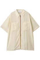 【メゾンスペシャル/MAISON SPECIAL】のStriped Zip Shirt/ストライプジップシャツ 人気、トレンドファッション・服の通販 founy(ファニー) ファッション Fashion レディースファッション Fashion for Women トップス・カットソー Cut & Sew Tops シャツ・ブラウス・オフィスカジュアル Elegant Blouses & Button-Ups キュプラ Cupro, Eco Fabric ショート Short, Short Length シルク Silk, 100% Silk ストライプ Stripe, Striped Pattern スリーブ Sleeve, Long Sleeve / Short Sleeve リラックス Relax, Relaxed Fit 夏 Summer エレガント 上品 Elegant thumbnail WHT(ホワイト)|ID: prp329100004882411 ipo3291000000036443367