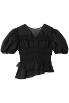 【メゾンスペシャル/MAISON SPECIAL】の2way Sleeve Ruffle Blouse/2WAYスリーブフリルブラウス 人気、トレンドファッション・服の通販 founy(ファニー) ファッション Fashion レディースファッション Fashion for Women トップス・カットソー Cut & Sew Tops シャツ・ブラウス・オフィスカジュアル Elegant Blouses & Button-Ups エアリー Airy Texture シャンブレー Chambray, Denim-Like Fabric シャーリング Shirring, Ruched ショート Short, Short Length スリーブ Sleeve, Long Sleeve / Short Sleeve ドット Polka Dot, Dot Pattern ノースリーブ Sleeveless, No-Sleeve フェミニン Feminine, Girly フリル Frill, Ruffle ロング Long, Long-Length thumbnail BLK(ブラック)|ID: prp329100004882425 ipo3291000000036443532