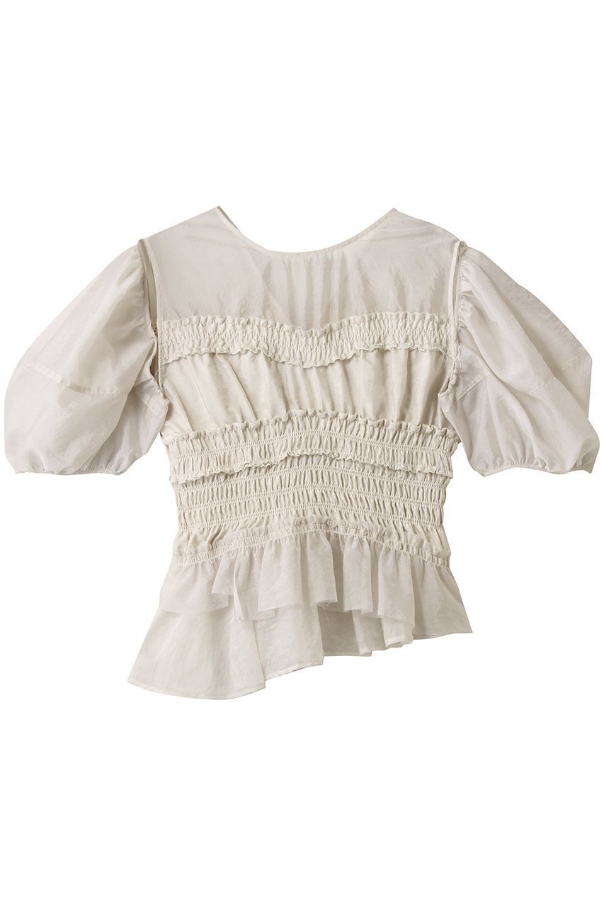 【メゾンスペシャル/MAISON SPECIAL】の2way Sleeve Ruffle Blouse/2WAYスリーブフリルブラウス インテリア・キッズ・メンズ・レディースファッション・服の通販 founy(ファニー) ファッション Fashion レディースファッション Fashion for Women トップス・カットソー Cut & Sew Tops シャツ・ブラウス・オフィスカジュアル Elegant Blouses & Button-Ups エアリー Airy Texture シャンブレー Chambray, Denim-Like Fabric シャーリング Shirring, Ruched ショート Short, Short Length スリーブ Sleeve, Long Sleeve / Short Sleeve ドット Polka Dot, Dot Pattern ノースリーブ Sleeveless, No-Sleeve フェミニン Feminine, Girly フリル Frill, Ruffle ロング Long, Long-Length WHT(ホワイト)|ID: prp329100004882425 ipo3291000000036443534