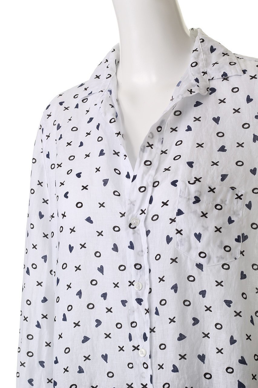 【フランク&アイリーン/Frank&Eileen】のEILEEN イタリアンリネン XOプリントシャツ 人気、トレンドファッション・服の通販 founy(ファニー) ファッション Fashion レディースファッション Fashion for Women トップス・カットソー Cut & Sew Tops シャツ・ブラウス・オフィスカジュアル Elegant Blouses & Button-Ups スリーブ Sleeve, Long Sleeve / Short Sleeve バランス Balance, Style Balance プリント Print, Printed Pattern リネン Linen, Linen Fabric ロング Long, Long-Length 軽量 Lightweight, Ultra Light other-5|ID: prp329100004882427 ipo3291000000036443563