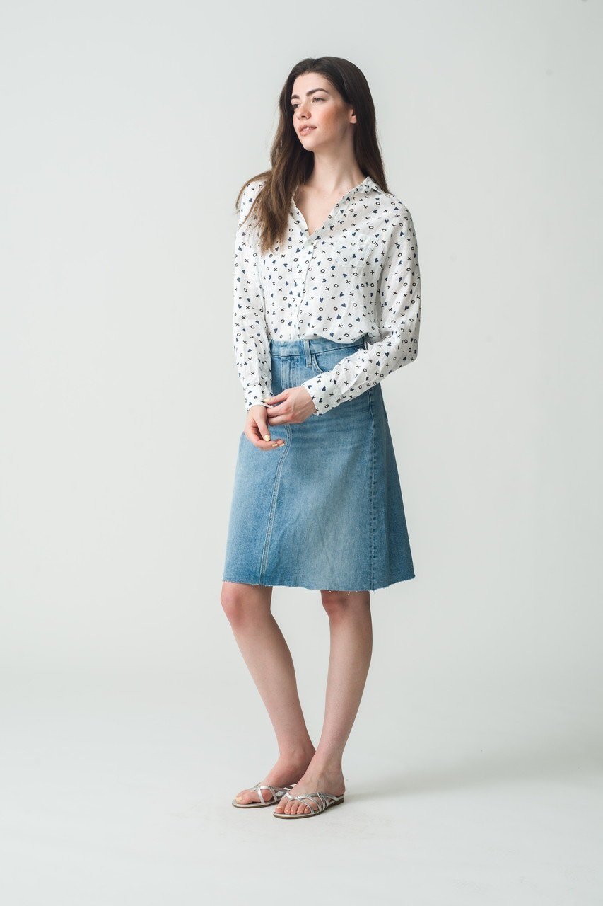 【フランク&アイリーン/Frank&Eileen】のEILEEN イタリアンリネン XOプリントシャツ 人気、トレンドファッション・服の通販 founy(ファニー) ファッション Fashion レディースファッション Fashion for Women トップス・カットソー Cut & Sew Tops シャツ・ブラウス・オフィスカジュアル Elegant Blouses & Button-Ups スリーブ Sleeve, Long Sleeve / Short Sleeve バランス Balance, Style Balance プリント Print, Printed Pattern リネン Linen, Linen Fabric ロング Long, Long-Length 軽量 Lightweight, Ultra Light other-8|ID: prp329100004882427 ipo3291000000036443569