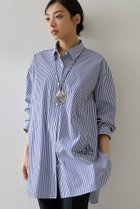 【ウィムガゼット/Whim Gazette】のアニマル刺繍シャツ 人気、トレンドファッション・服の通販 founy(ファニー) ファッション Fashion レディースファッション Fashion for Women トップス・カットソー Cut & Sew Tops シャツ・ブラウス・オフィスカジュアル Elegant Blouses & Button-Ups アニマル Animal Print インナー Innerwear ストライプ Stripe, Striped Pattern スリーブ Sleeve, Long Sleeve / Short Sleeve ロング Long, Long-Length エレガント 上品 Elegant 再入荷 Restock / Back in Stock thumbnail ブルー|ID: prp329100004882435 ipo3291000000036443638