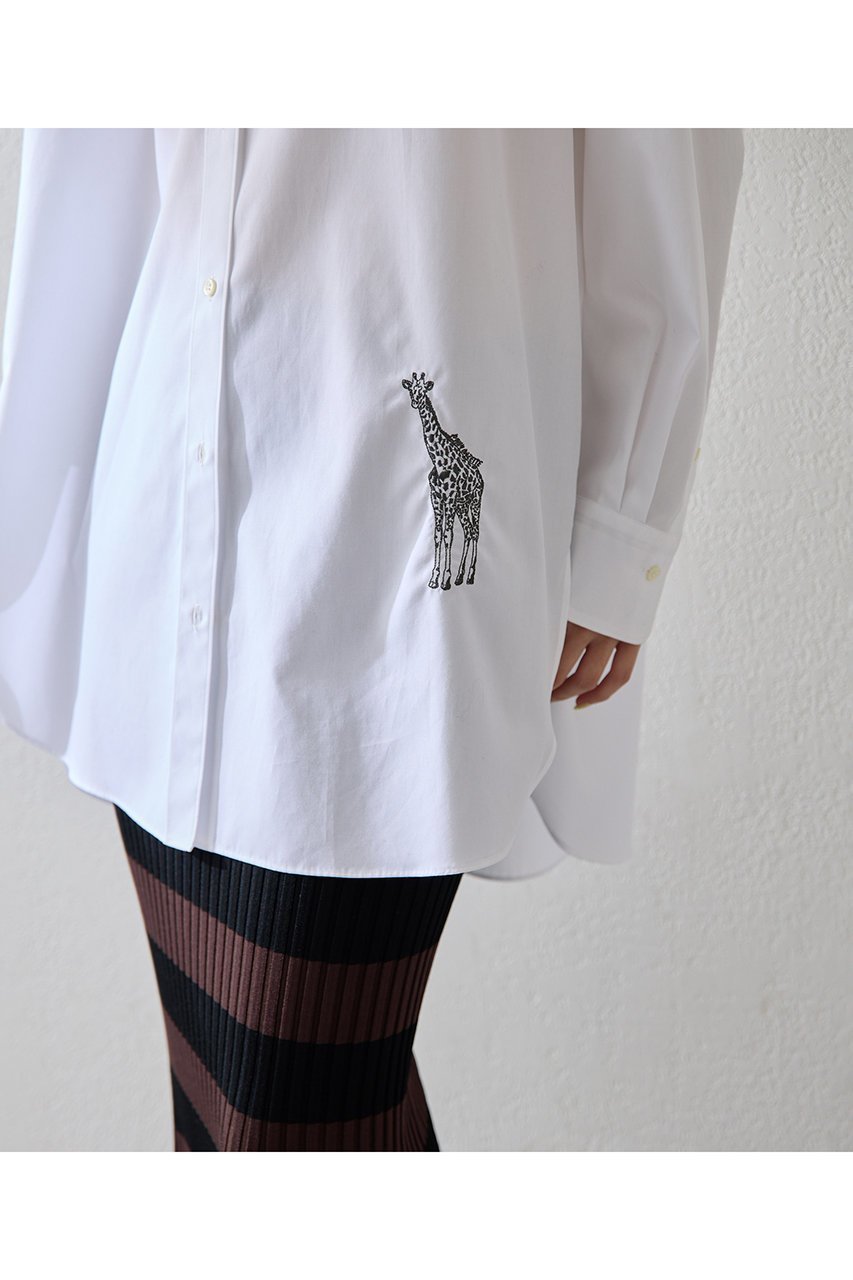 【ウィムガゼット/Whim Gazette】のアニマル刺繍シャツ 人気、トレンドファッション・服の通販 founy(ファニー) ファッション Fashion レディースファッション Fashion for Women トップス・カットソー Cut & Sew Tops シャツ・ブラウス・オフィスカジュアル Elegant Blouses & Button-Ups アニマル Animal Print インナー Innerwear ストライプ Stripe, Striped Pattern スリーブ Sleeve, Long Sleeve / Short Sleeve ロング Long, Long-Length エレガント 上品 Elegant 再入荷 Restock / Back in Stock other-4|ID: prp329100004882435 ipo3291000000036443647