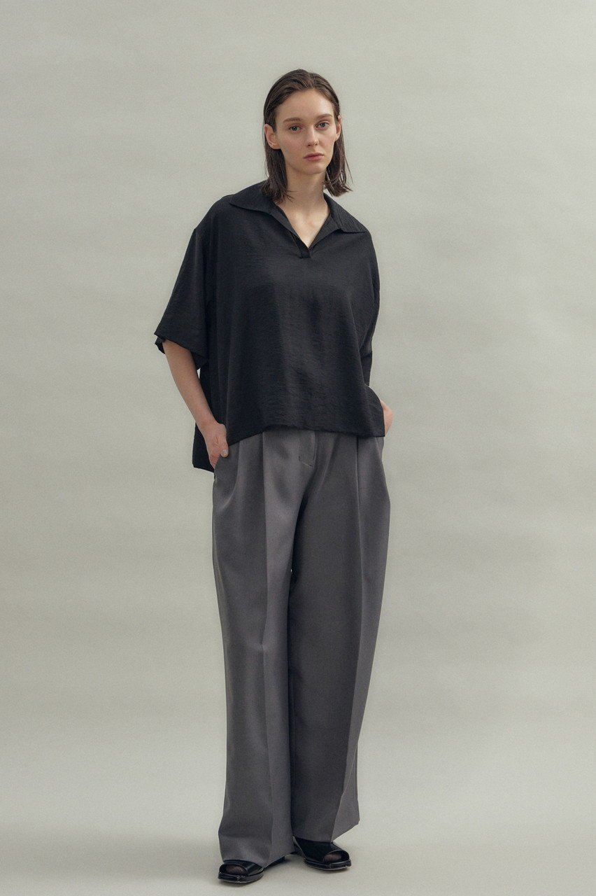 【フローレント/FLORENT】のオープンカラー ブラウス 人気、トレンドファッション・服の通販 founy(ファニー) 　ファッション　Fashion　レディースファッション　Fashion for Women　トップス・カットソー　Cut & Sew Tops　シャツ・ブラウス・オフィスカジュアル　Elegant Blouses & Button-Ups　ショート　Short, Short Length　スリーブ　Sleeve, Long Sleeve / Short Sleeve　センター　Center, Center Line　タンブラー　Tumbler, Travel Mug　ワイド　Wide, Wide Fit　エレガント 上品　Elegant　other-6|ID: prp329100004882447 ipo3291000000036443826