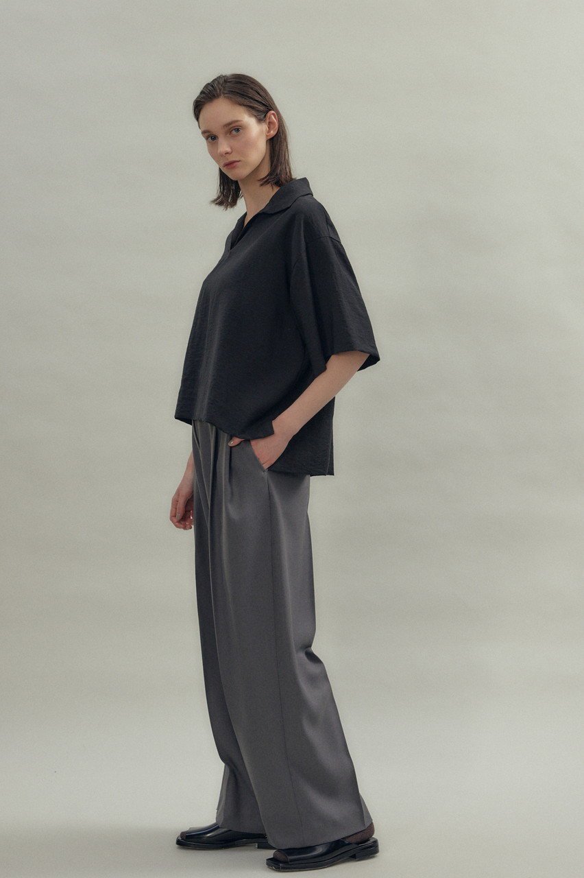 【フローレント/FLORENT】のオープンカラー ブラウス 人気、トレンドファッション・服の通販 founy(ファニー) 　ファッション　Fashion　レディースファッション　Fashion for Women　トップス・カットソー　Cut & Sew Tops　シャツ・ブラウス・オフィスカジュアル　Elegant Blouses & Button-Ups　ショート　Short, Short Length　スリーブ　Sleeve, Long Sleeve / Short Sleeve　センター　Center, Center Line　タンブラー　Tumbler, Travel Mug　ワイド　Wide, Wide Fit　エレガント 上品　Elegant　other-7|ID: prp329100004882447 ipo3291000000036443828