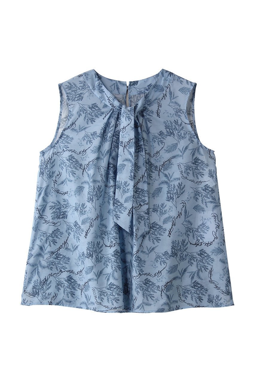 【アナイ/ANAYI】のリーフカリグラフィープリントタイブラウス インテリア・キッズ・メンズ・レディースファッション・服の通販 founy(ファニー) ファッション Fashion レディースファッション Fashion for Women トップス・カットソー Cut & Sew Tops キャミソール&ノースリーブ Camisoles & Sleeveless Tops シャツ・ブラウス・オフィスカジュアル Elegant Blouses & Button-Ups おすすめ Recommended / Our Picks コラボ Collaboration, Collab セットアップ Set-Up, Coordinated Outfit ノースリーブ Sleeveless, No-Sleeve プリント Print, Printed Pattern ボトム Bottoms, Lower Wear モチーフ Motif, Design Theme リーフ Leaf, Botanical Leaf ブルー|ID: prp329100004882449 ipo3291000000036443840