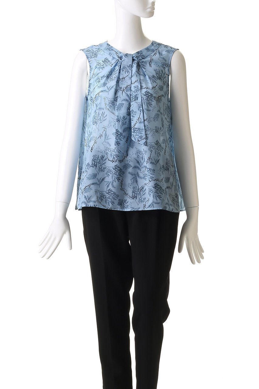 【アナイ/ANAYI】のリーフカリグラフィープリントタイブラウス 人気、トレンドファッション・服の通販 founy(ファニー) ファッション Fashion レディースファッション Fashion for Women トップス・カットソー Cut & Sew Tops キャミソール&ノースリーブ Camisoles & Sleeveless Tops シャツ・ブラウス・オフィスカジュアル Elegant Blouses & Button-Ups おすすめ Recommended / Our Picks コラボ Collaboration, Collab セットアップ Set-Up, Coordinated Outfit ノースリーブ Sleeveless, No-Sleeve プリント Print, Printed Pattern ボトム Bottoms, Lower Wear モチーフ Motif, Design Theme リーフ Leaf, Botanical Leaf other-2|ID: prp329100004882449 ipo3291000000036443843