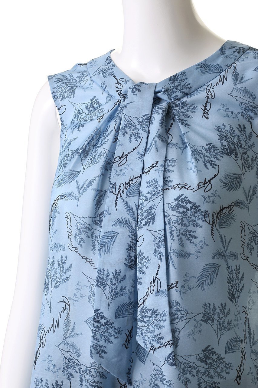 【アナイ/ANAYI】のリーフカリグラフィープリントタイブラウス 人気、トレンドファッション・服の通販 founy(ファニー) ファッション Fashion レディースファッション Fashion for Women トップス・カットソー Cut & Sew Tops キャミソール&ノースリーブ Camisoles & Sleeveless Tops シャツ・ブラウス・オフィスカジュアル Elegant Blouses & Button-Ups おすすめ Recommended / Our Picks コラボ Collaboration, Collab セットアップ Set-Up, Coordinated Outfit ノースリーブ Sleeveless, No-Sleeve プリント Print, Printed Pattern ボトム Bottoms, Lower Wear モチーフ Motif, Design Theme リーフ Leaf, Botanical Leaf other-5|ID: prp329100004882449 ipo3291000000036443849